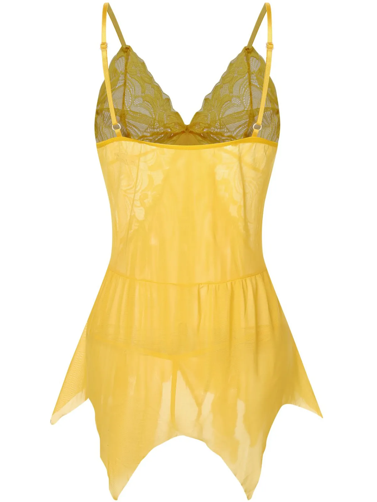 Clearance Retro Stage 1970s Spaghetti Strap Lace Sheer Sleepwear