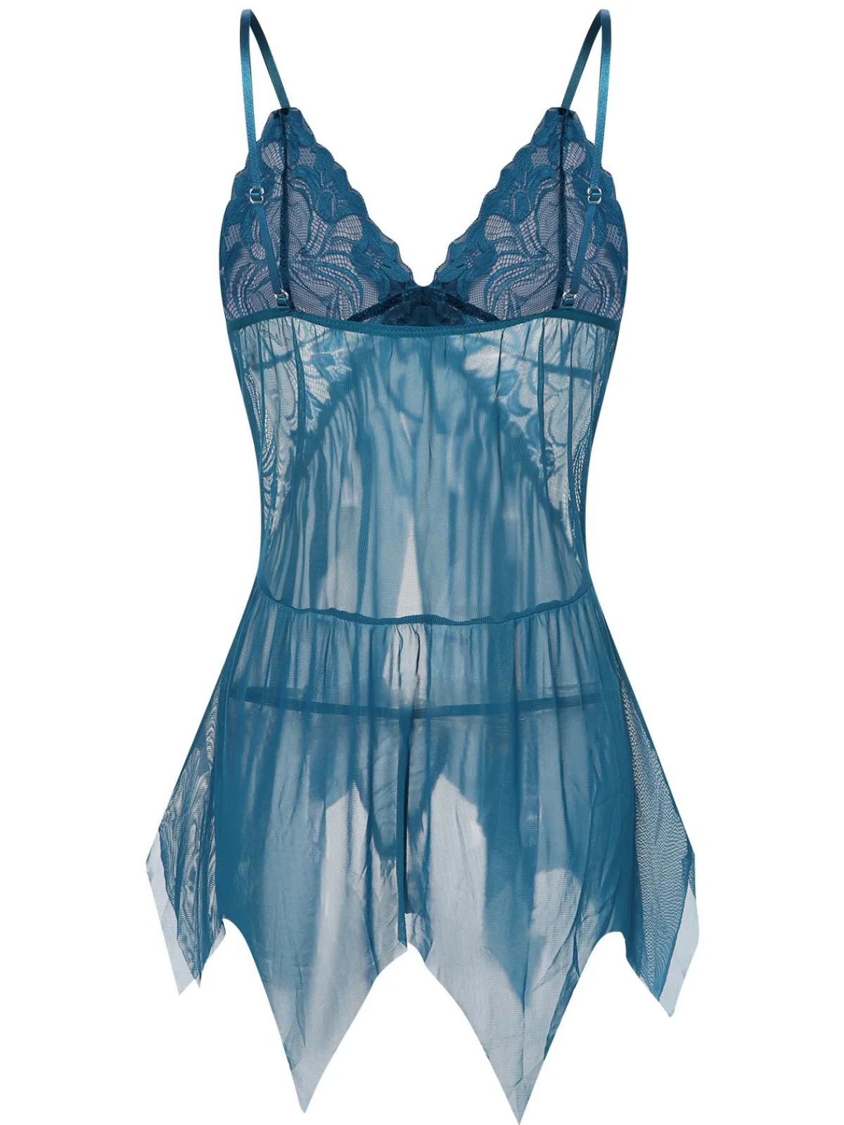 Clearance Retro Stage 1970s Spaghetti Strap Lace Sheer Sleepwear