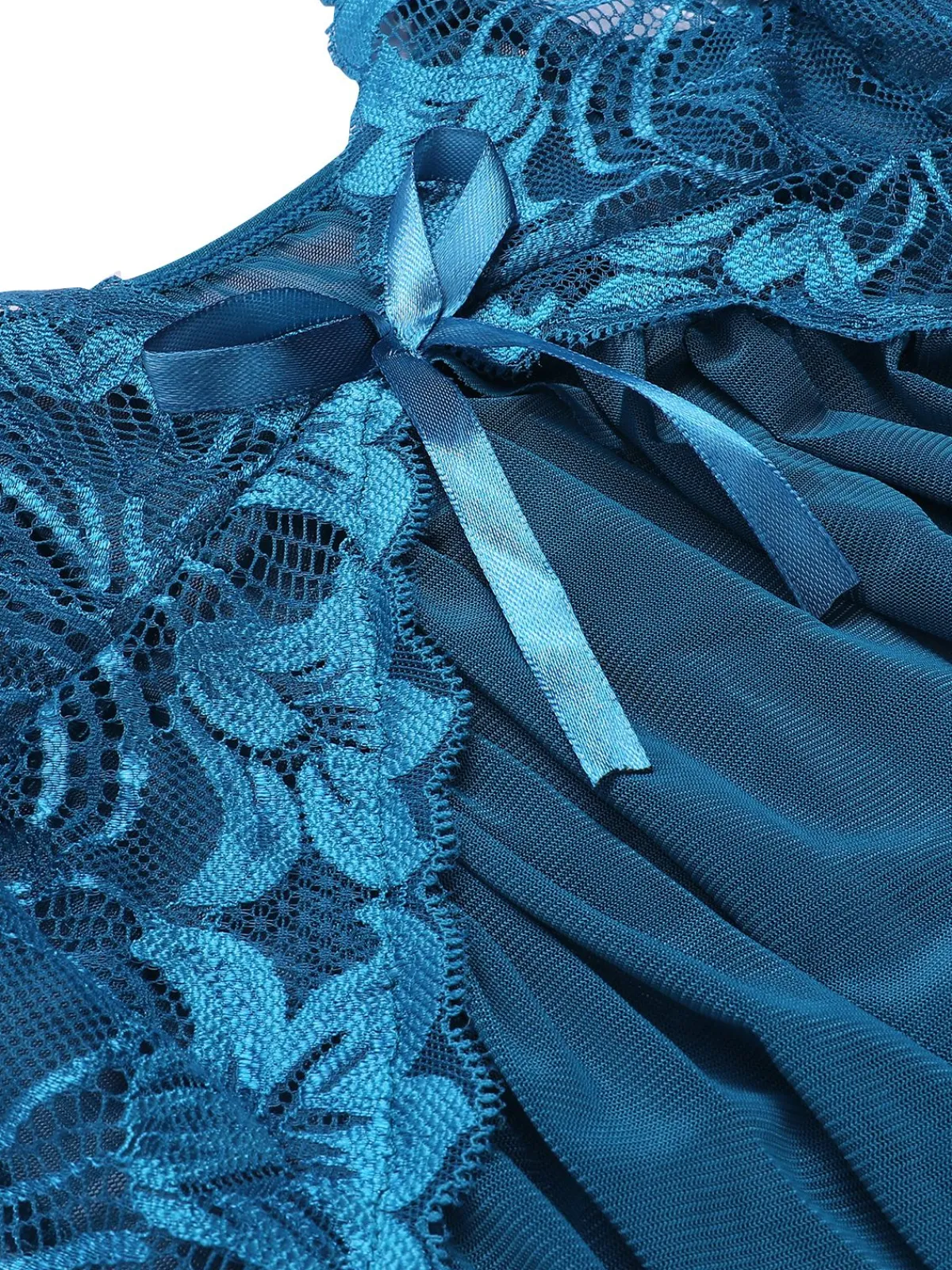 Clearance Retro Stage 1970s Spaghetti Strap Lace Sheer Sleepwear