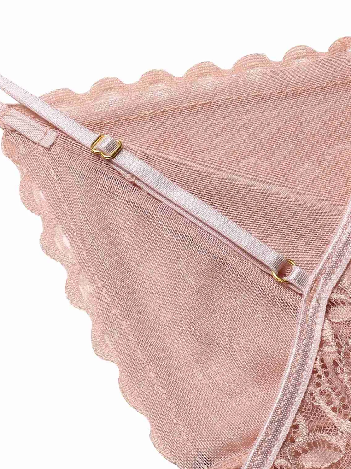 Clearance Retro Stage 1960s Spaghetti Straps Lace Sheer Nightgown