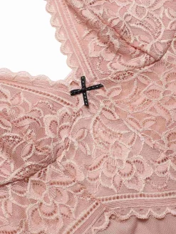 Best Retro Stage 1960s Spaghetti Straps Lace Sheer Nightgown