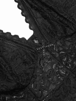 Best Retro Stage 1960s Spaghetti Straps Lace Sheer Nightgown