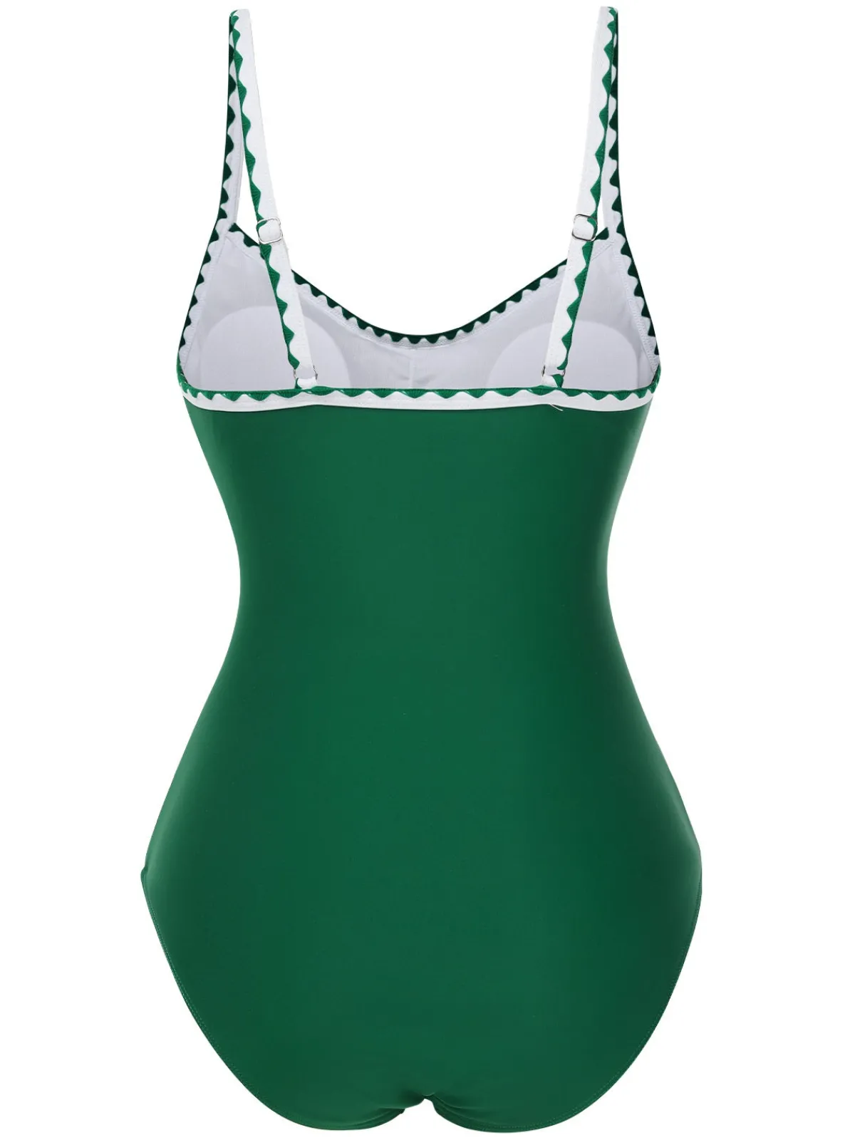 Sale Retro Stage 1940s Spaghetti Straps Ruched One-Piece Swimsuit