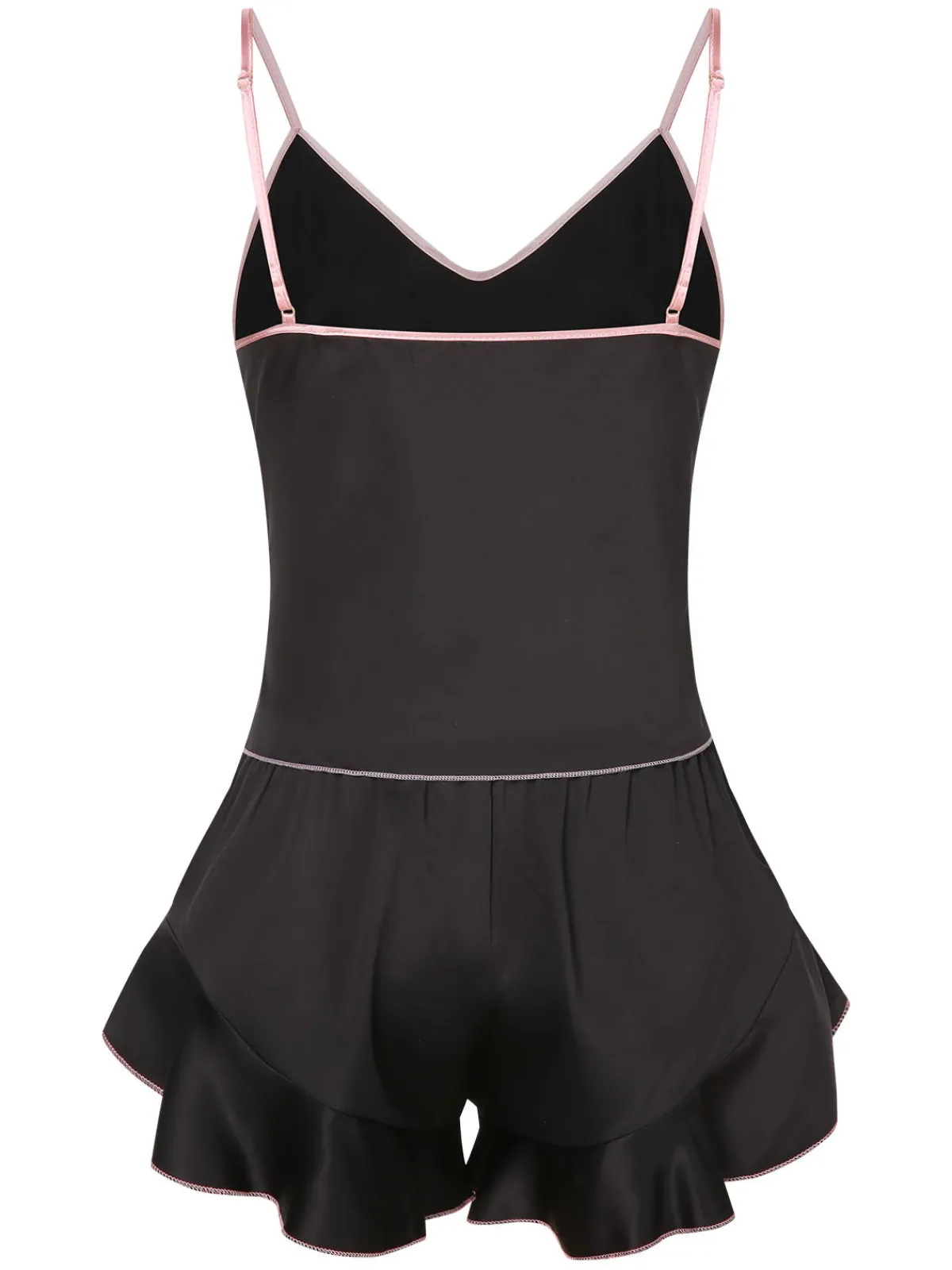 Best Retro Stage 1970s Spaghetti Straps Satin Ribbon Pajamas