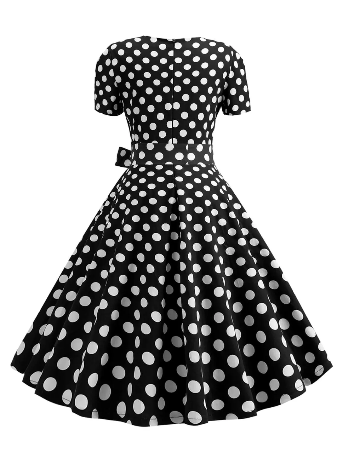Clearance Retro Stage 1950s Square Neck Short Sleeves Dress
