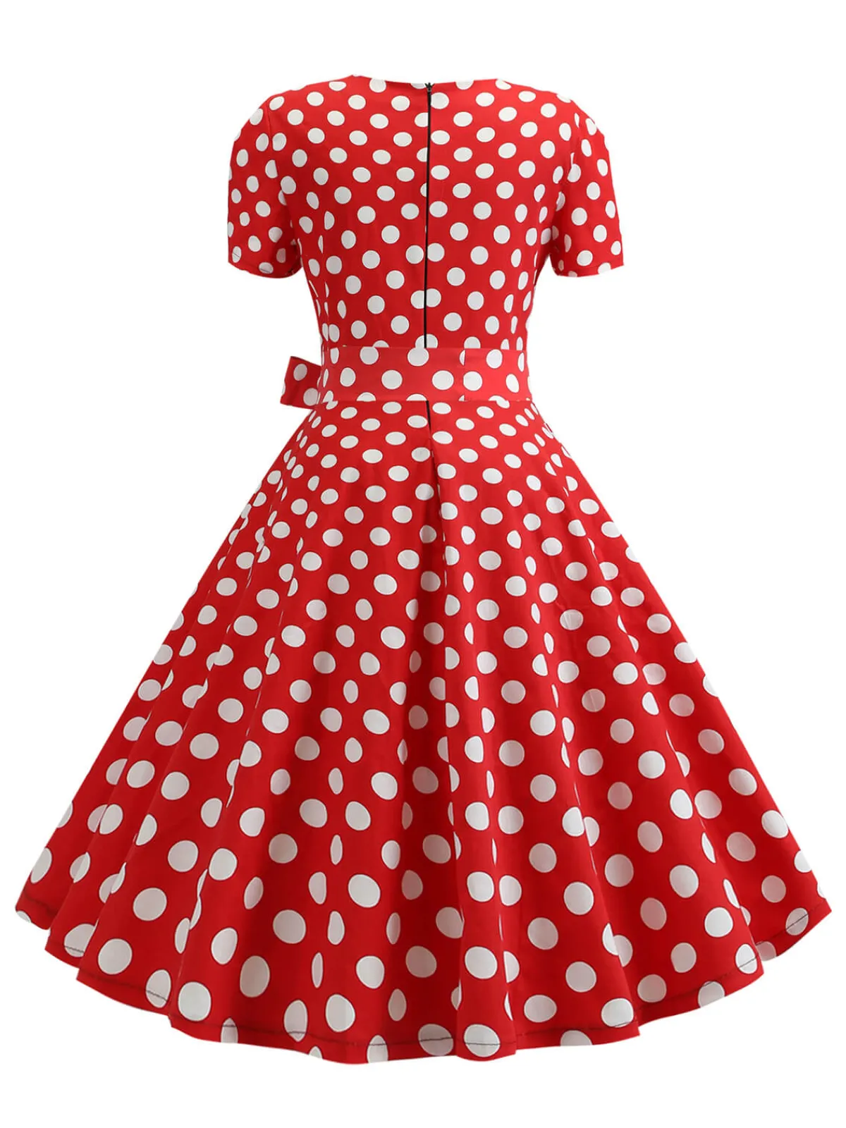 Best Retro Stage 1950s Square Neck Short Sleeves Dress