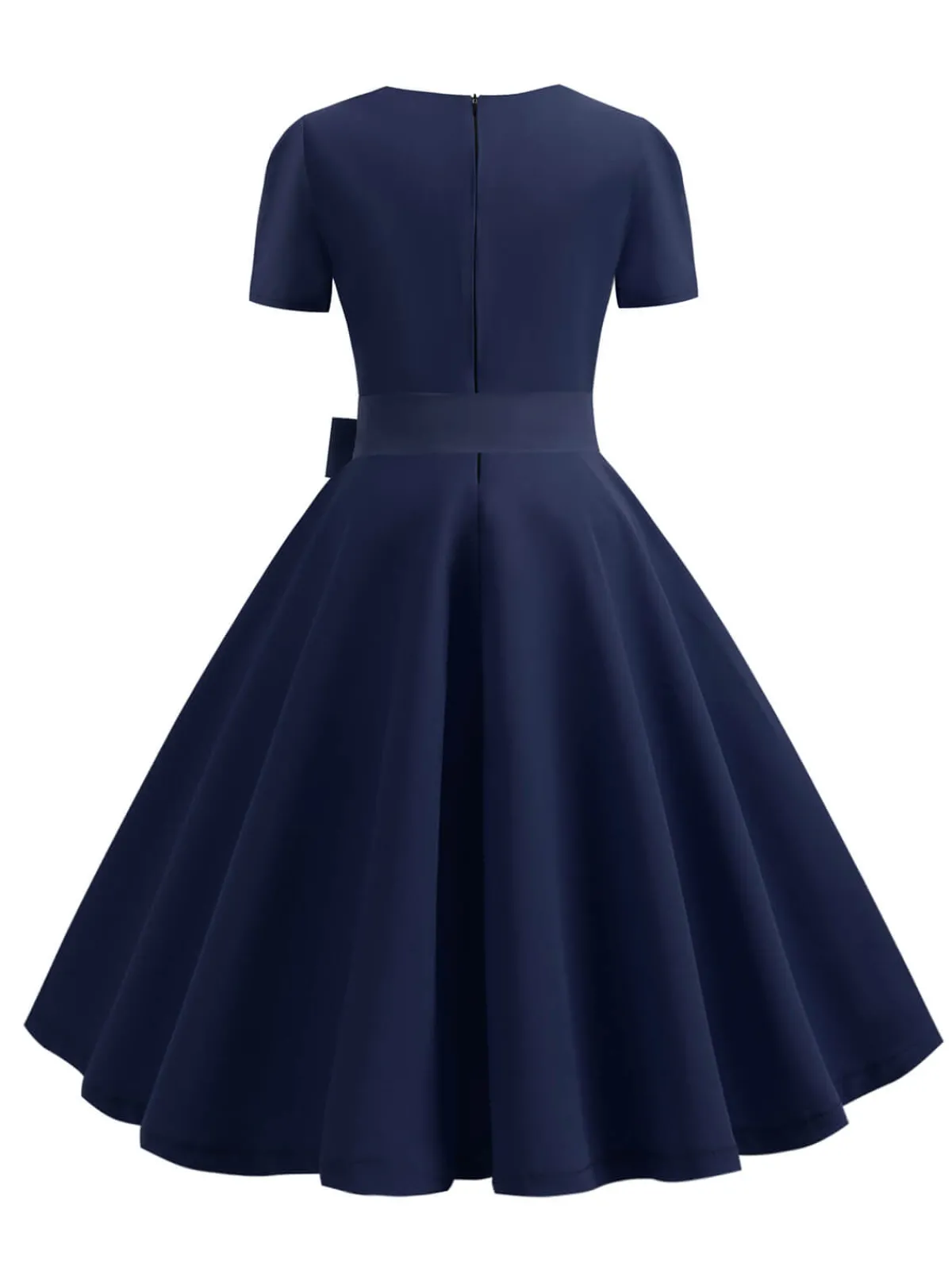 Best Retro Stage 1950s Square Neck Short Sleeves Dress