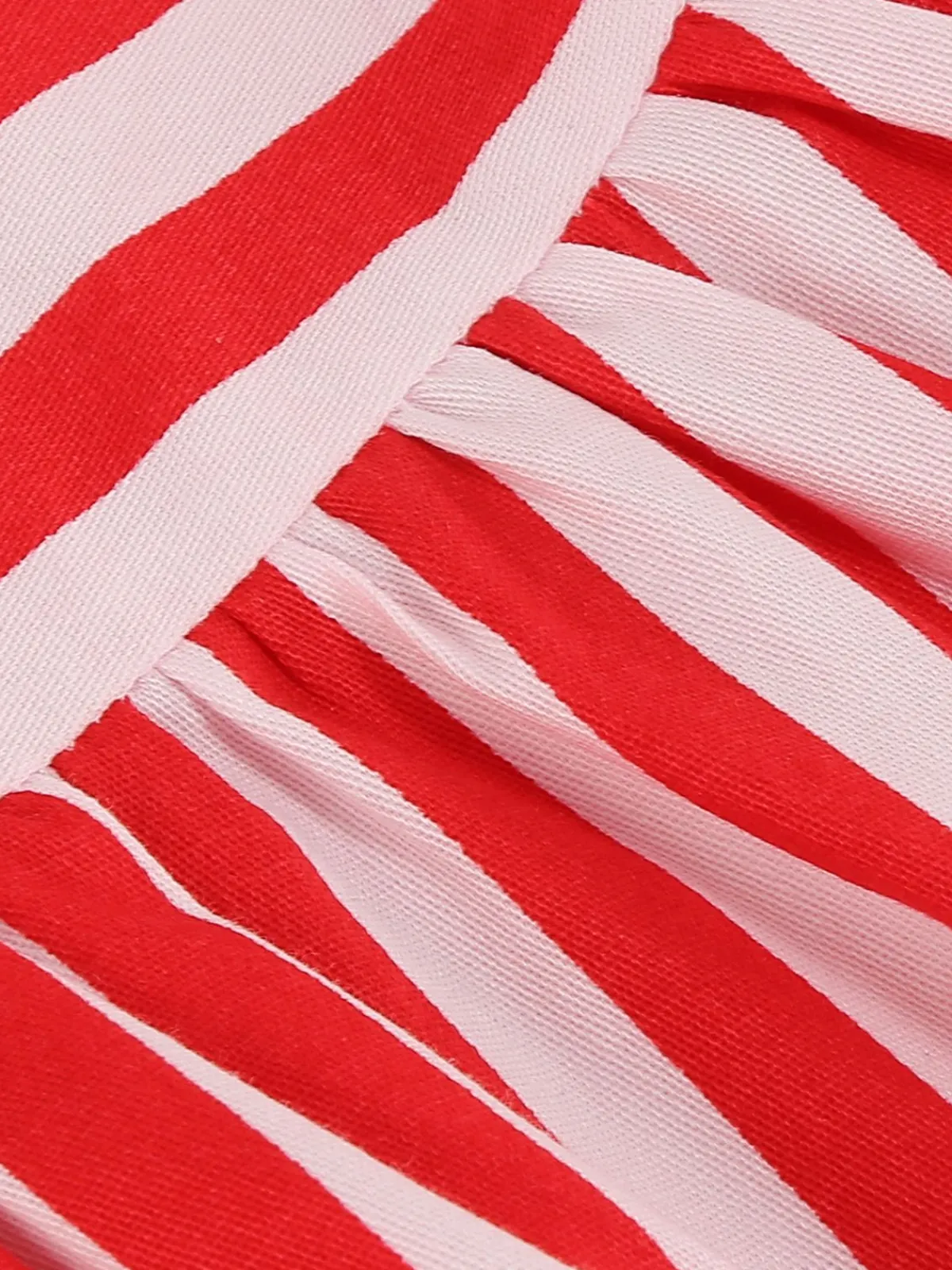 Sale Retro Stage 1950s Stripe Crew Neck Swing Dress