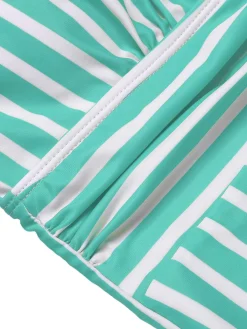 Outlet Retro Stage 1950s Stripes Spaghetti Strap One-Piece Swimsuit