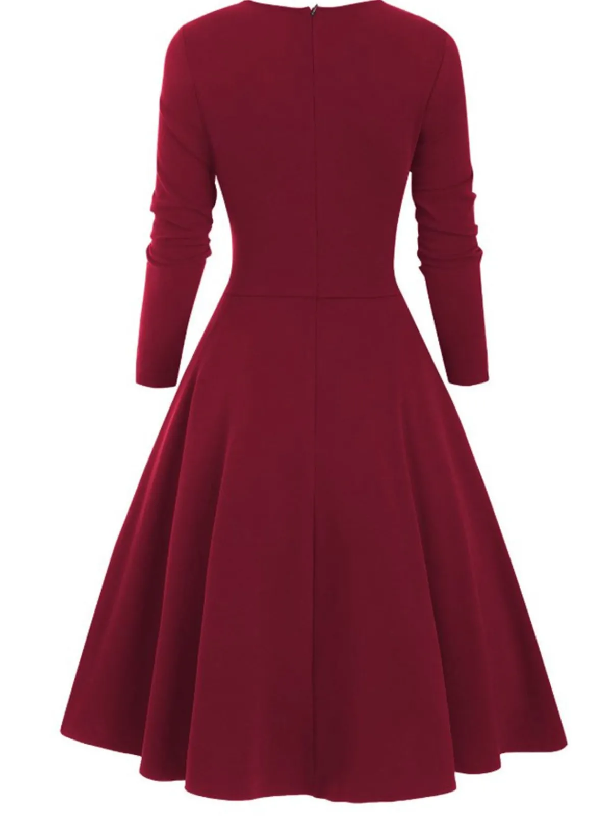Outlet Retro Stage 1950s Sweetheart Plaid Patchwork Dress