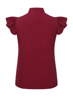Best Retro Stage 1950s Tie Neck Cap Sleeve Tops