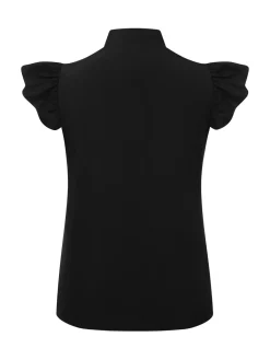Best Retro Stage 1950s Tie Neck Cap Sleeve Tops