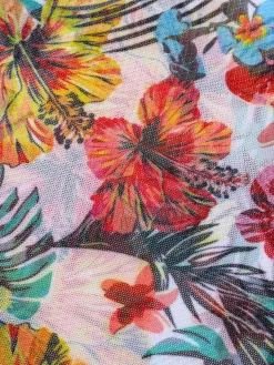 Sale Retro Stage 1960s Tropical Halter Bikini Set & Cover-Up