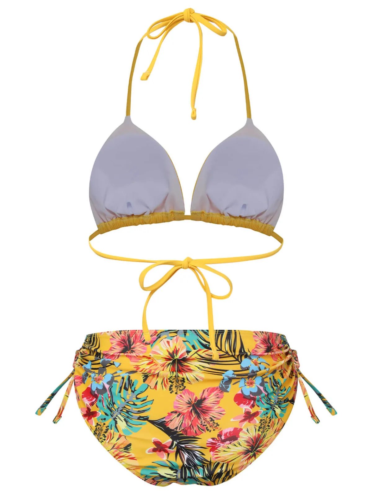 Sale Retro Stage 1960s Tropical Halter Bikini Set & Cover-Up