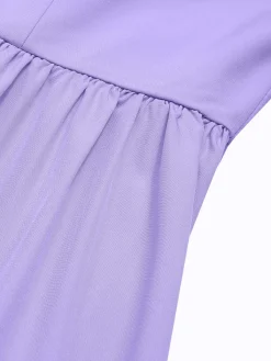 Best Retro Stage 1940s U-Neck Spaghetti Strap Pleated Dress