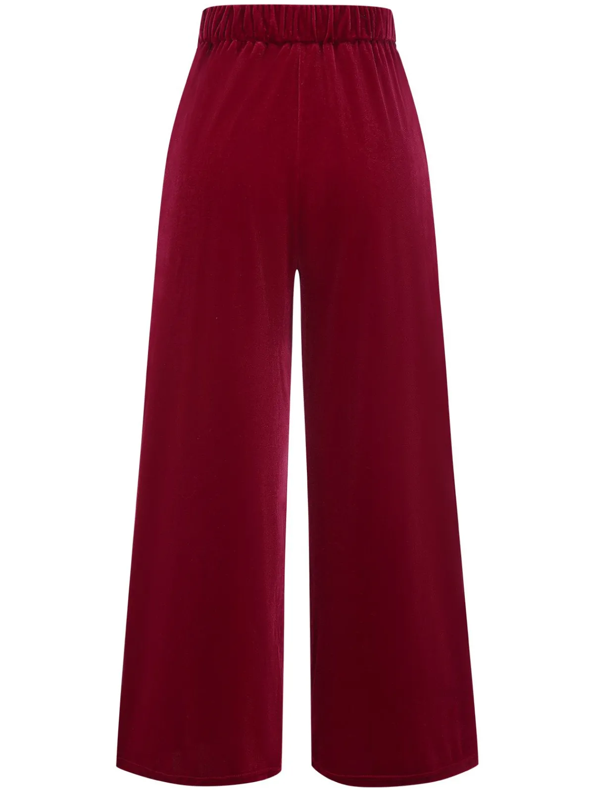 Best Retro Stage 1950s Velvet High-Waist Solid Pants