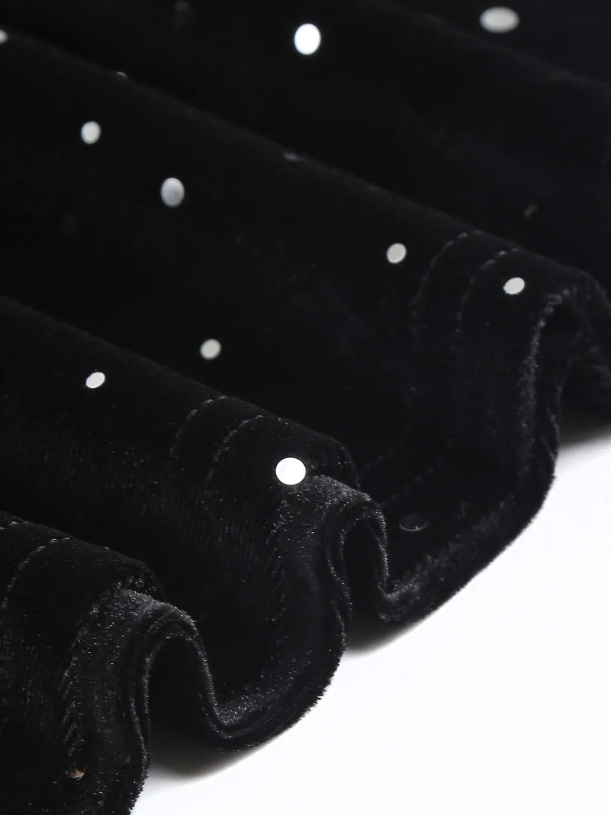 Best Retro Stage 1950s Velvet Sparkling Solid A-Line Dress