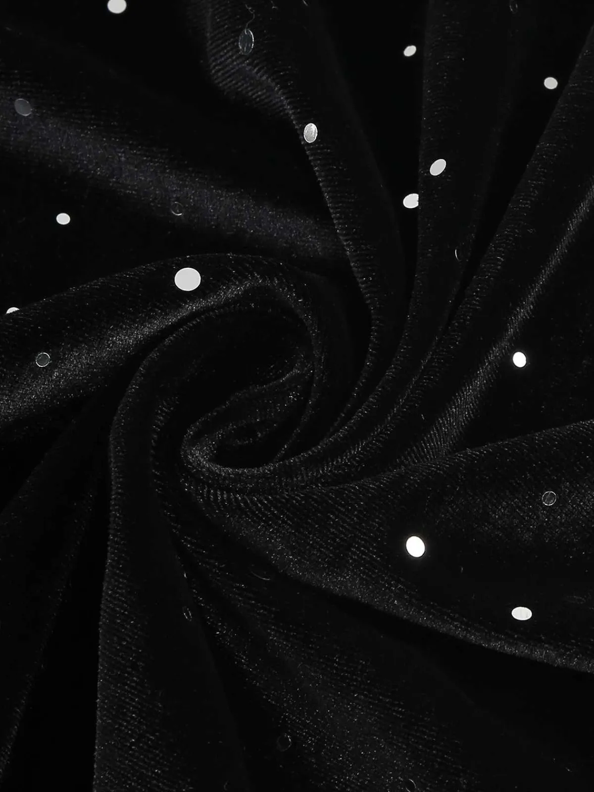 Best Retro Stage 1950s Velvet Sparkling Solid A-Line Dress