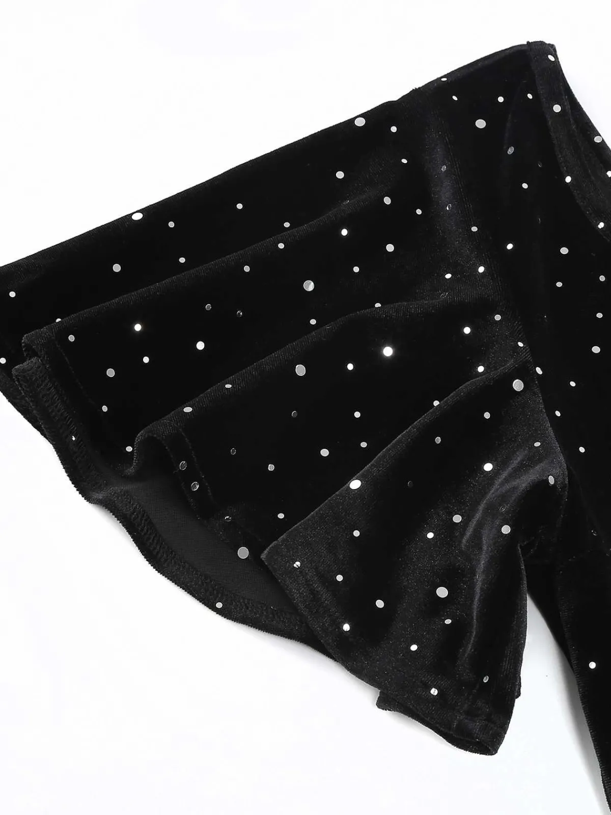 Best Retro Stage 1950s Velvet Sparkling Solid A-Line Dress