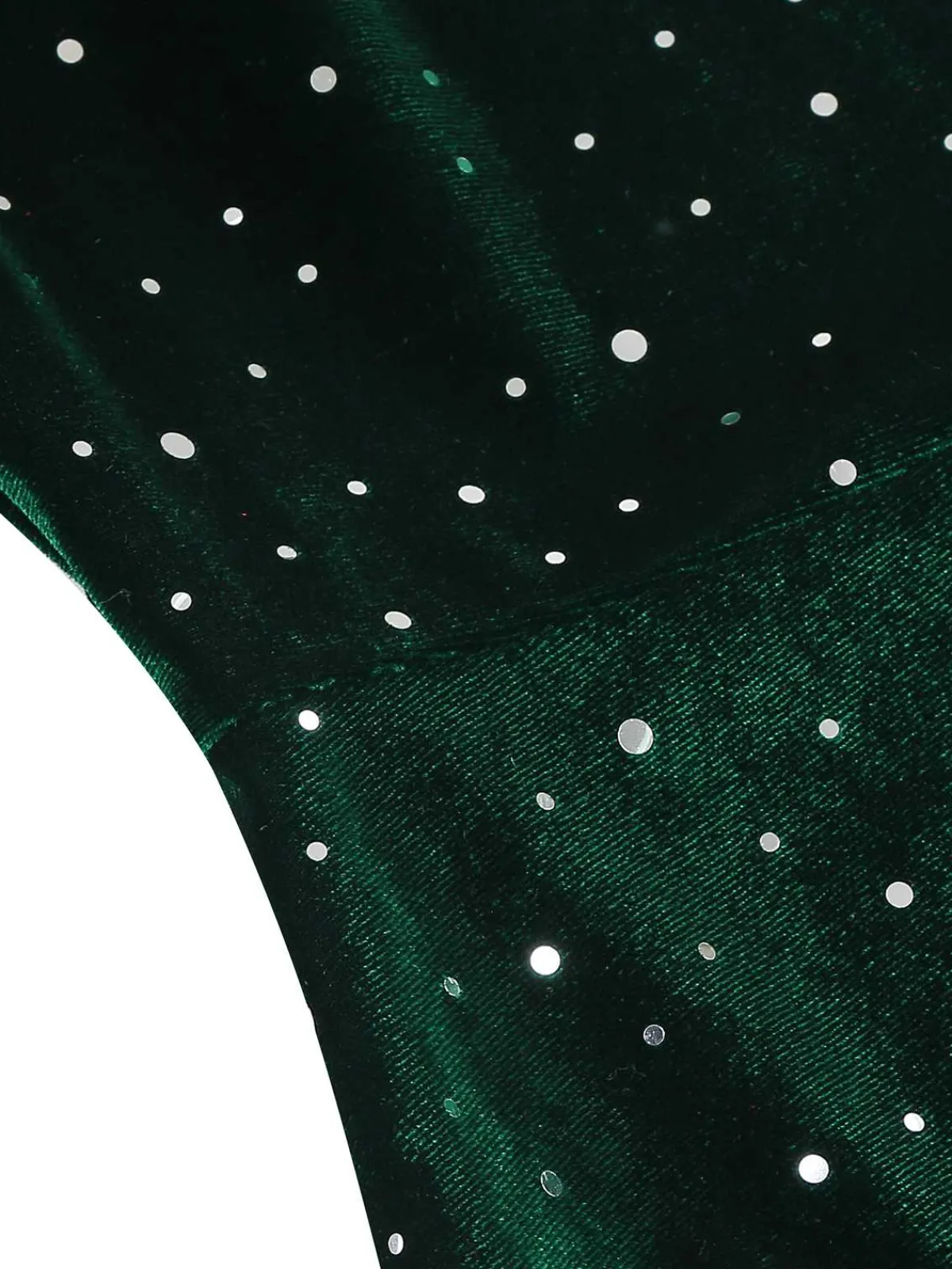 Best Retro Stage 1950s Velvet Sparkling Solid A-Line Dress