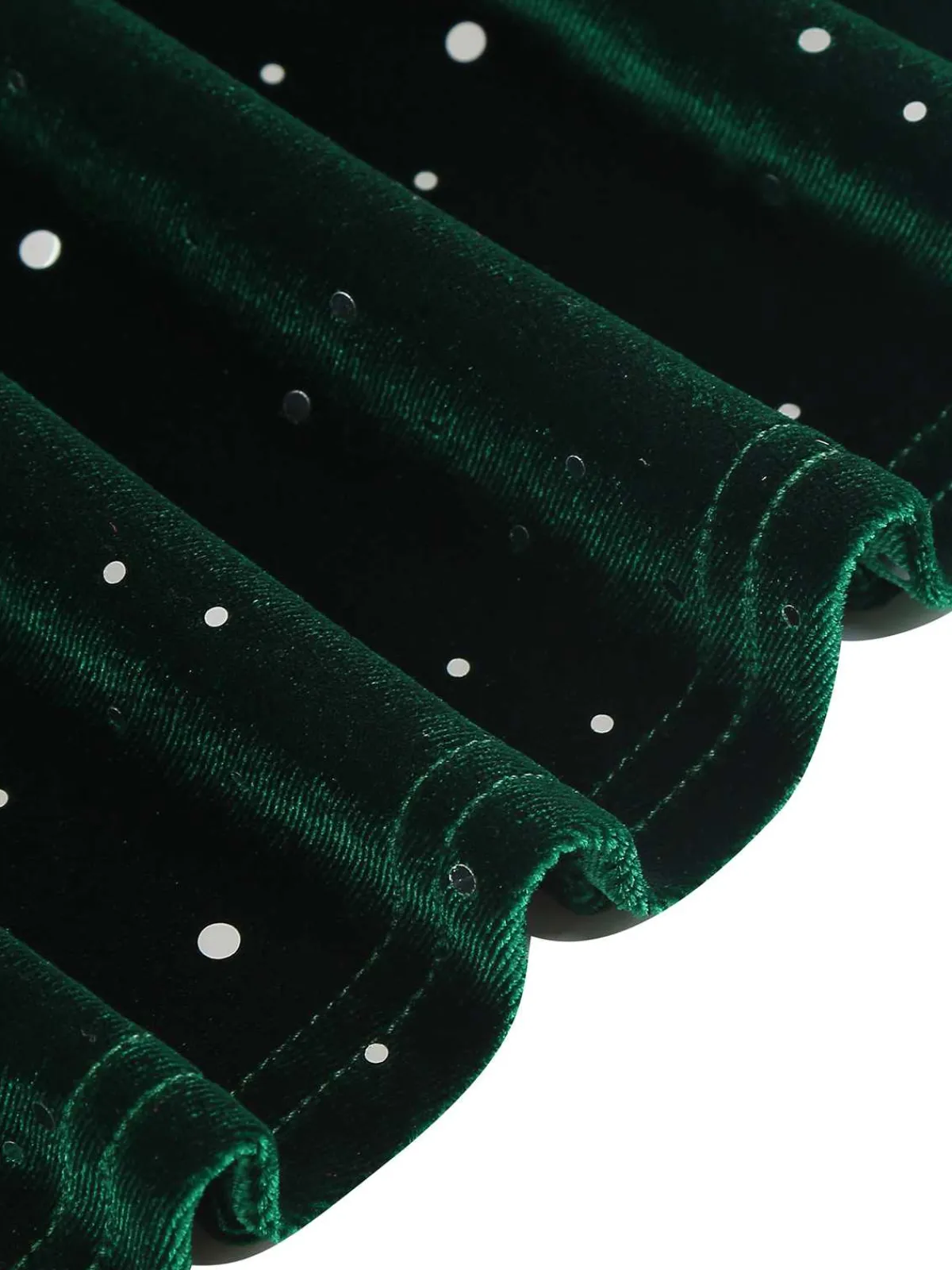 Best Retro Stage 1950s Velvet Sparkling Solid A-Line Dress