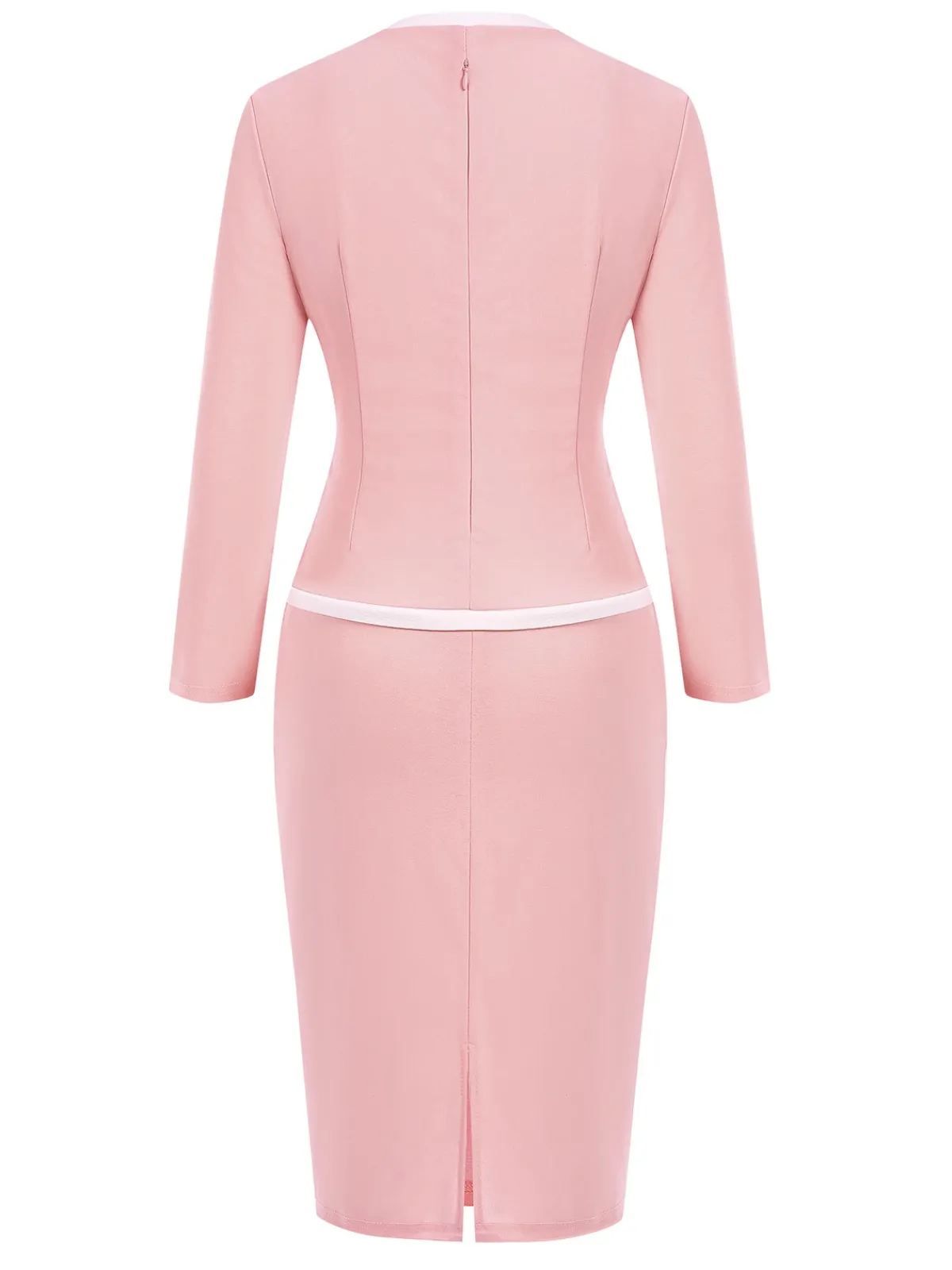 Best Retro Stage 1960s Vintage Fake-Two Pieces Pencil Dress