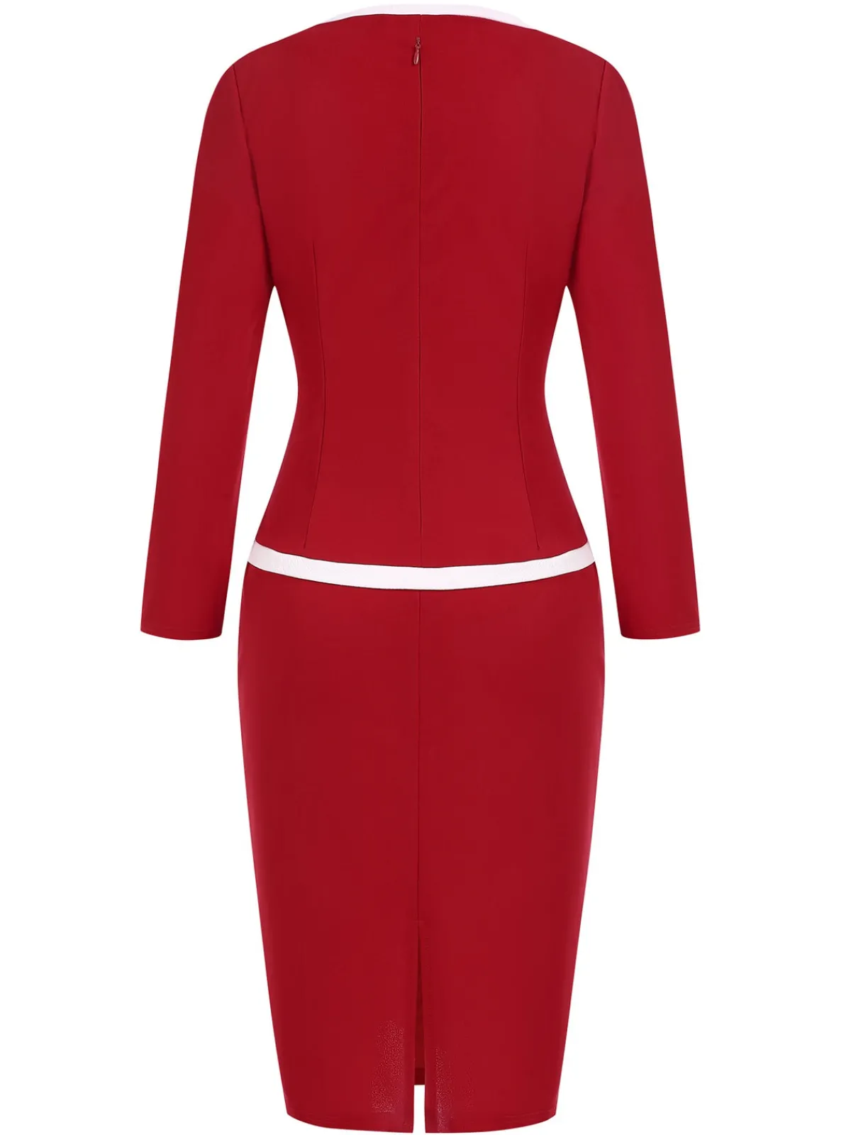 Best Retro Stage 1960s Vintage Fake-Two Pieces Pencil Dress