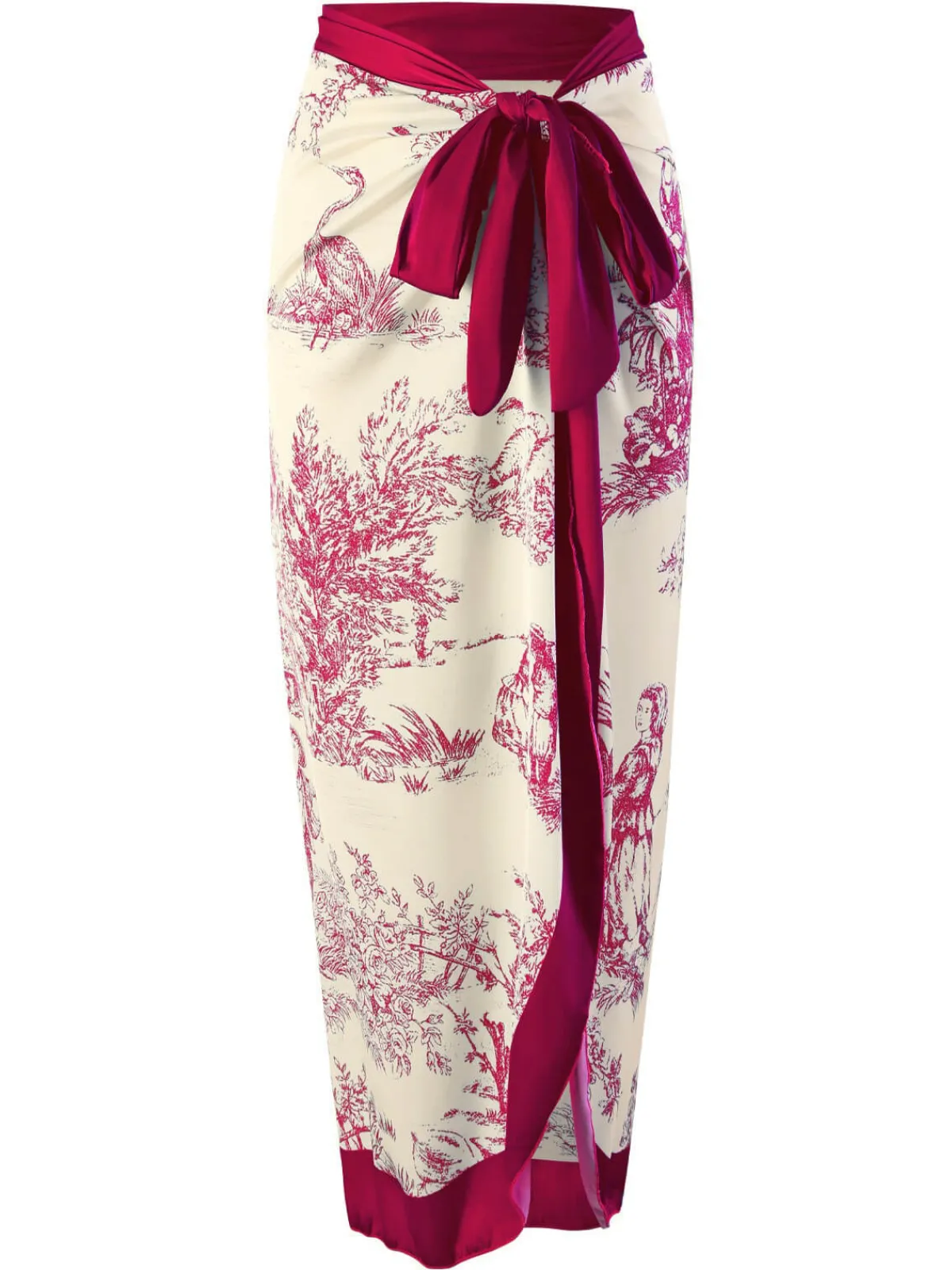 Online Retro Stage 1960s Vintage Ink Floral Swimsuit & Cover-Up