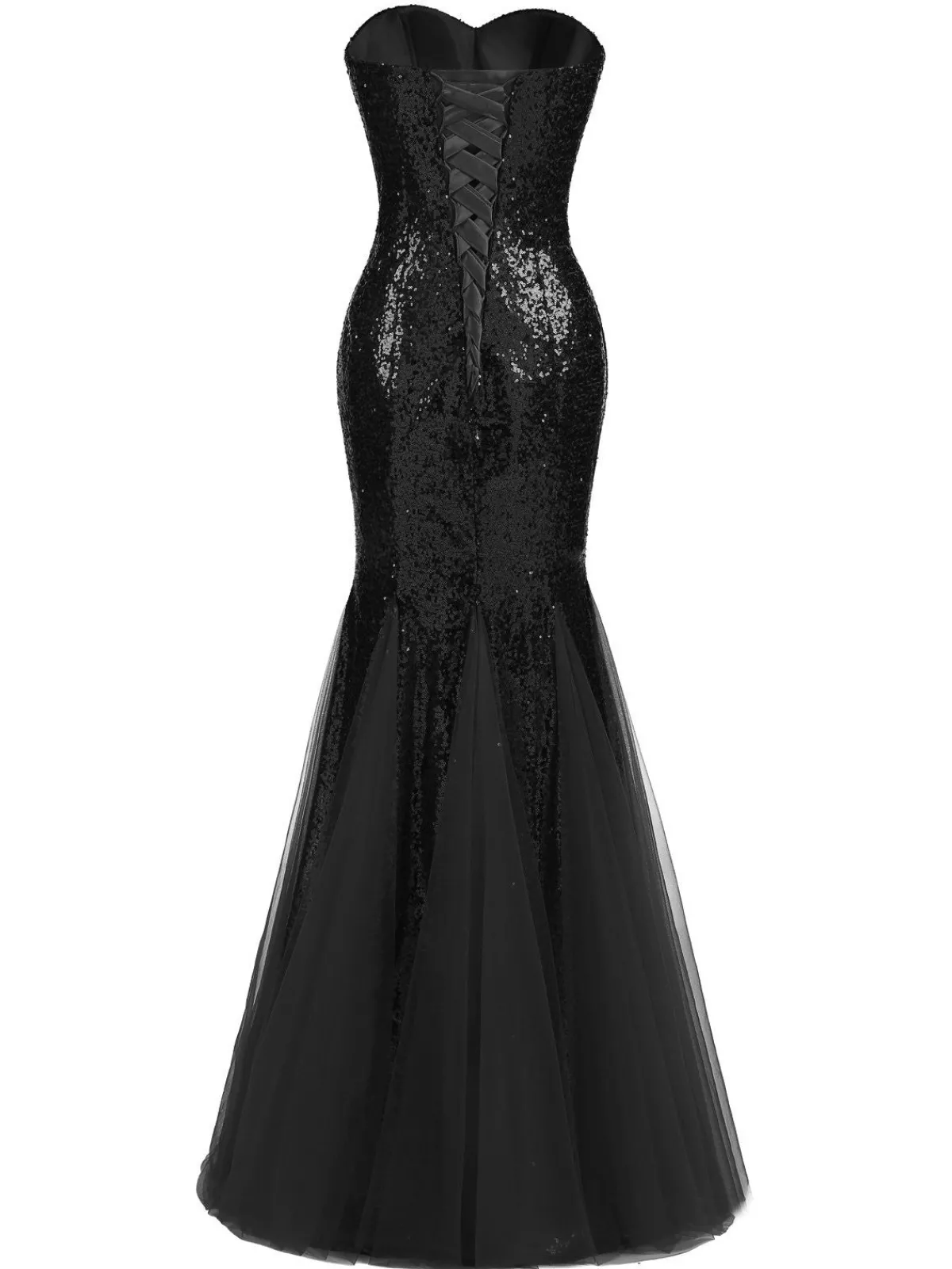 Sale Retro Stage 1930s Vintage Sequin Strapless Dress