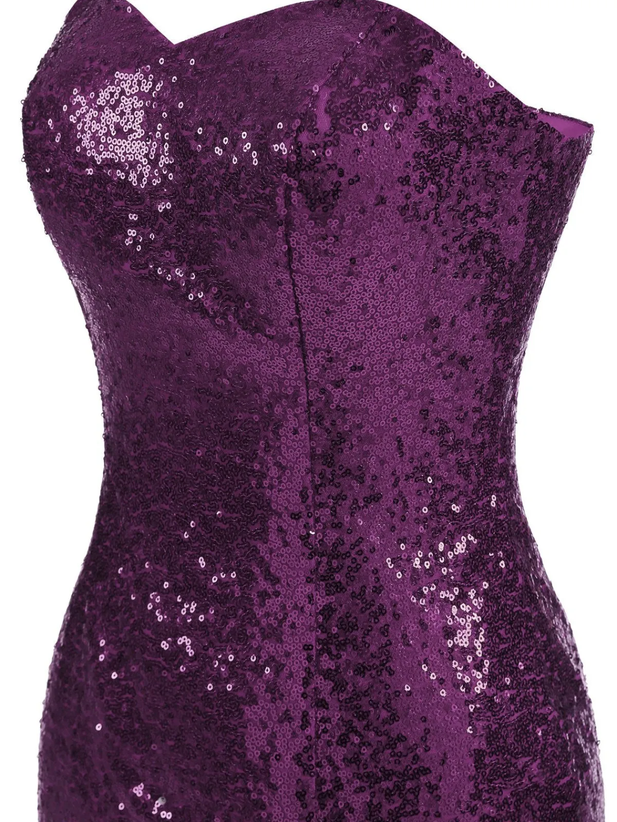 Sale Retro Stage 1930s Vintage Sequin Strapless Dress