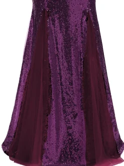 Sale Retro Stage 1930s Vintage Sequin Strapless Dress