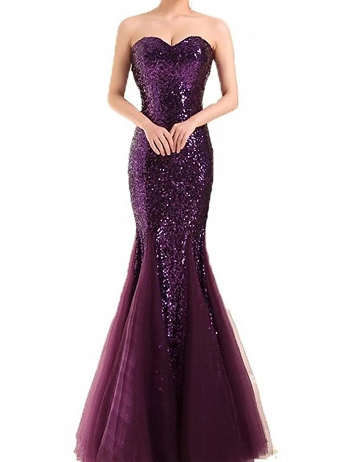 Sale Retro Stage 1930s Vintage Sequin Strapless Dress