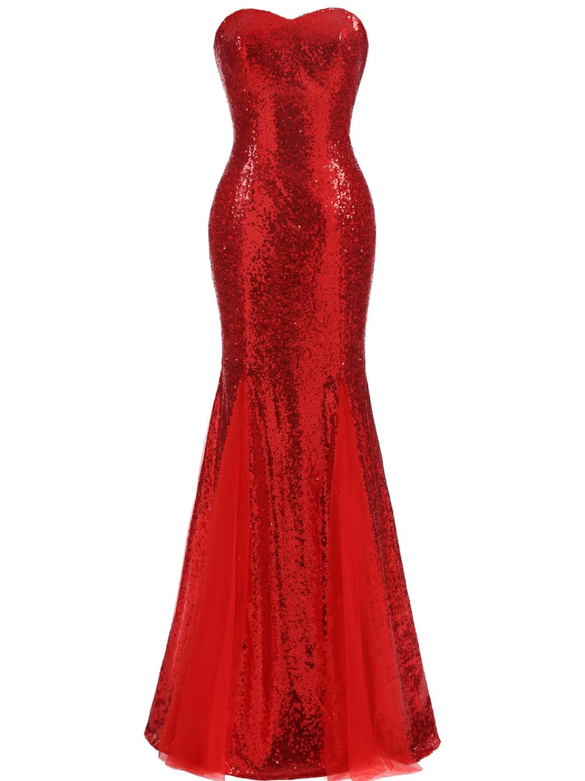 Sale Retro Stage 1930s Vintage Sequin Strapless Dress