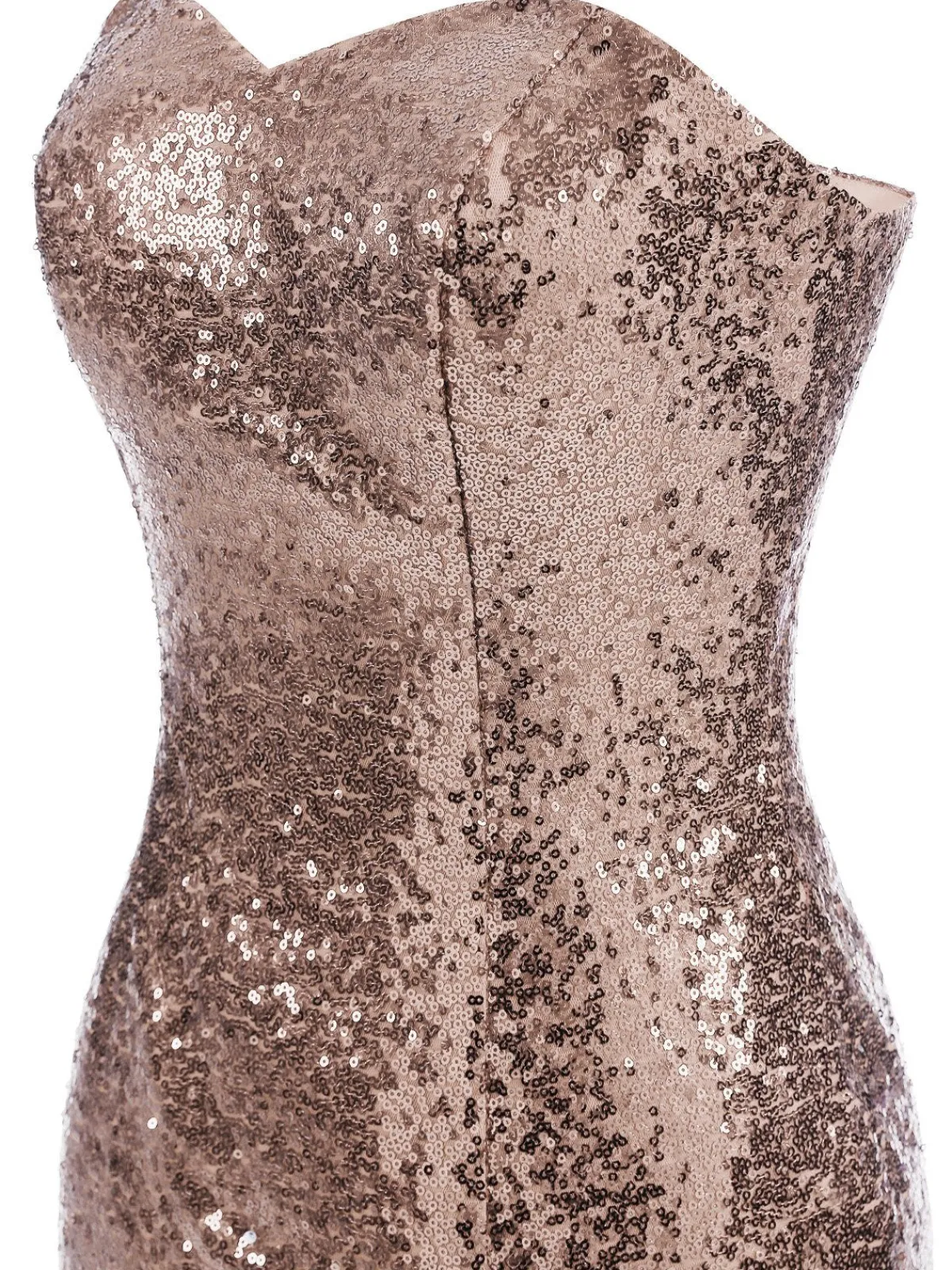 Sale Retro Stage 1930s Vintage Sequin Strapless Dress