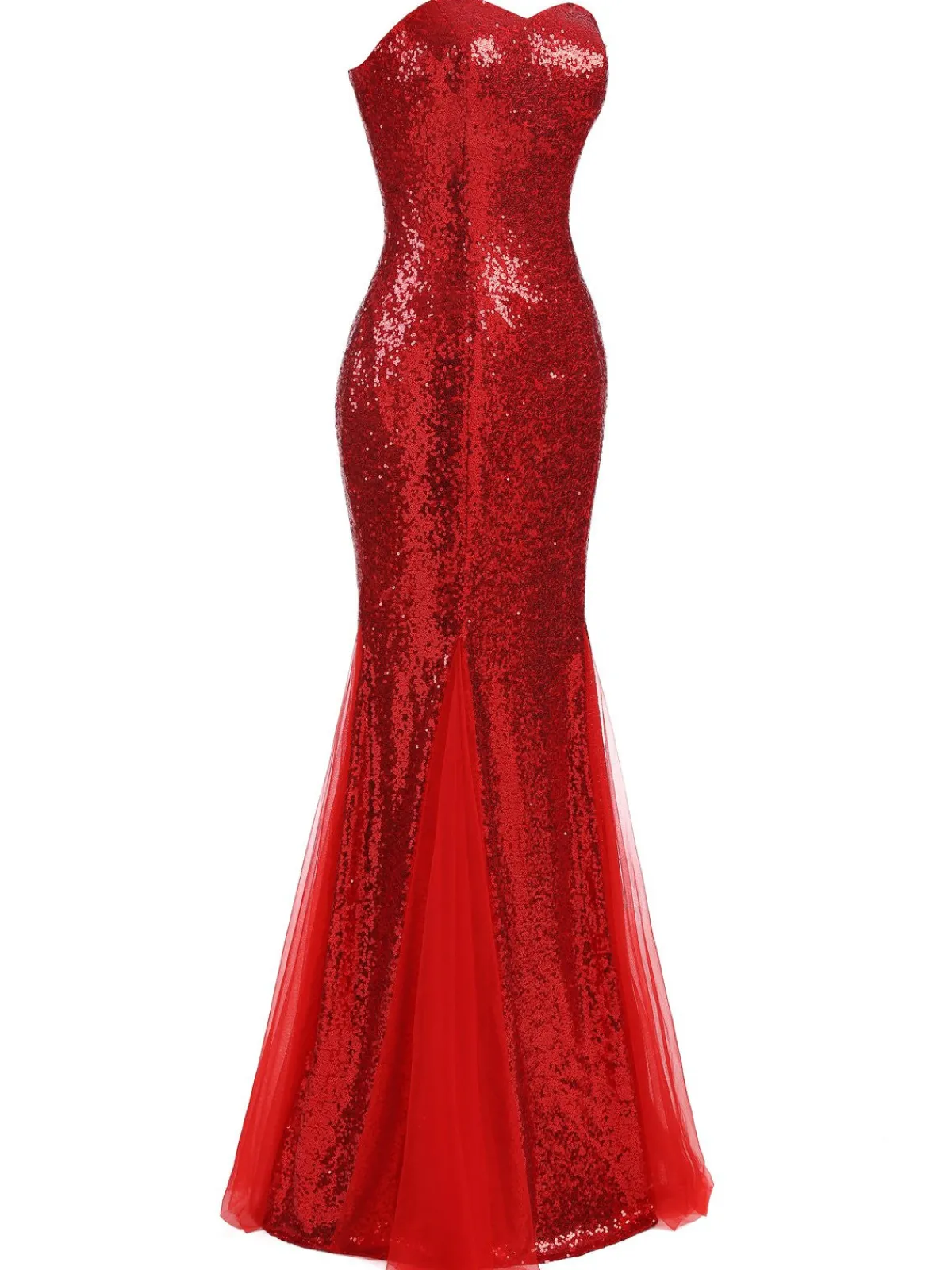Sale Retro Stage 1930s Vintage Sequin Strapless Dress
