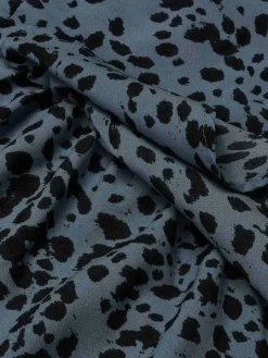 Discount Retro Stage 1960s V-Neck Dots Ruffle Wrap Dress