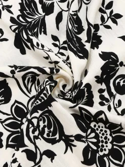 Clearance Retro Stage 1970s V-Neck Floral Cap Sleeve Midi Dress White
