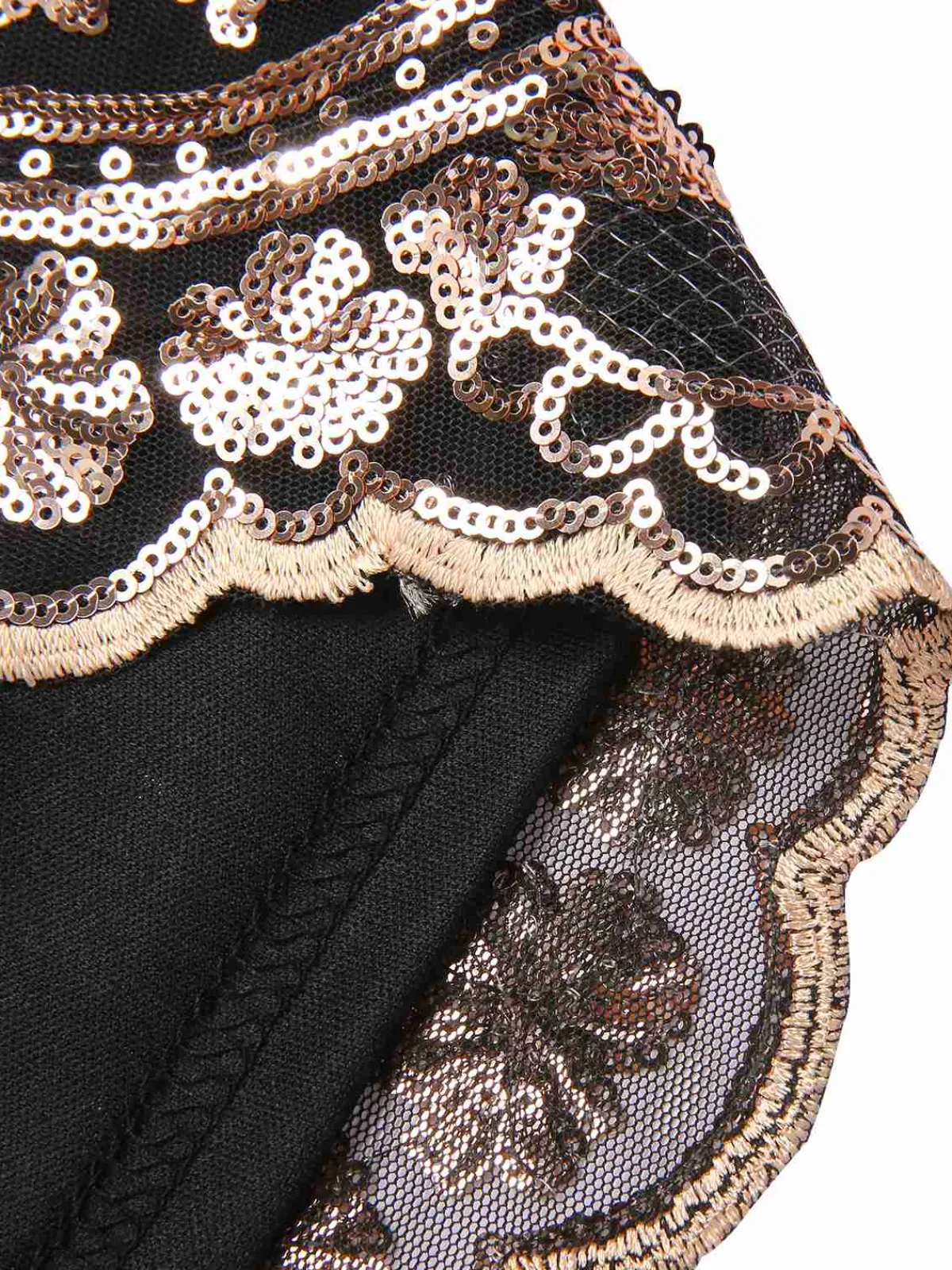 Outlet Retro Stage 1970s V-Neck Floral Sequined Straps Dress