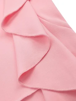 Online Retro Stage 1930s V-Neck Sleeveless Ruffled Fishtail Dress