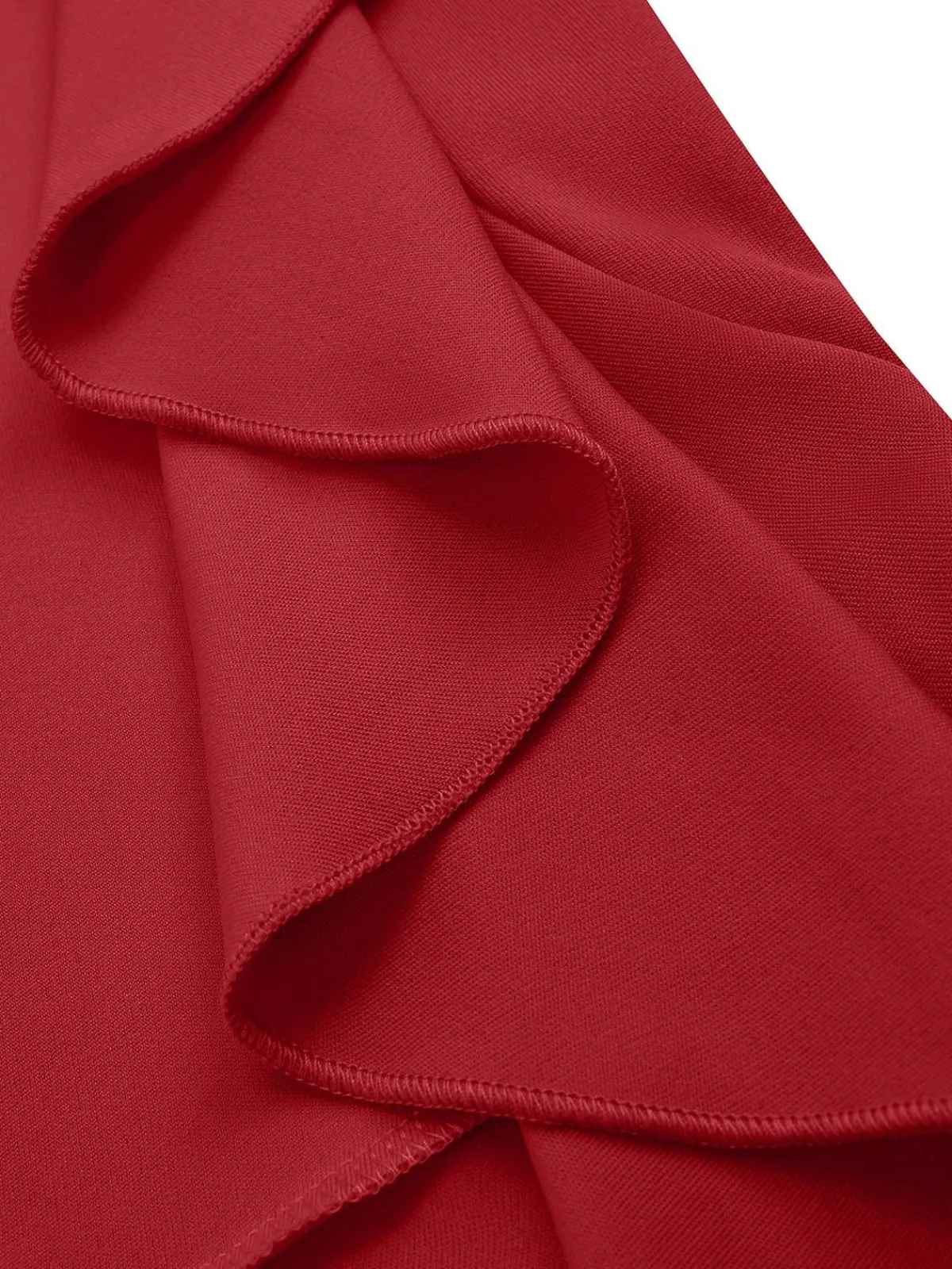 Online Retro Stage 1930s V-Neck Sleeveless Ruffled Fishtail Dress