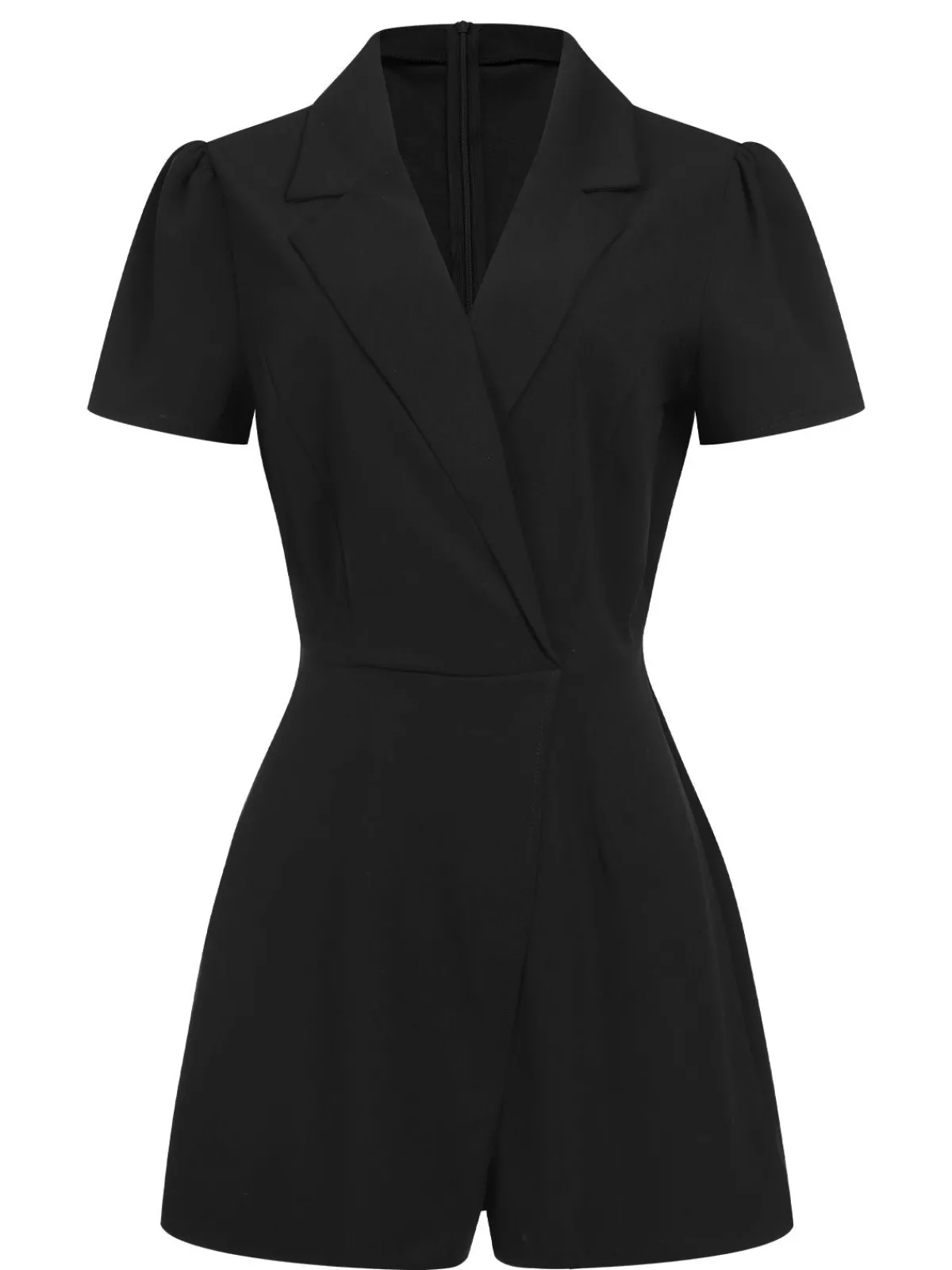 Sale Retro Stage 1950s V-Neck Solid Lapel Romper