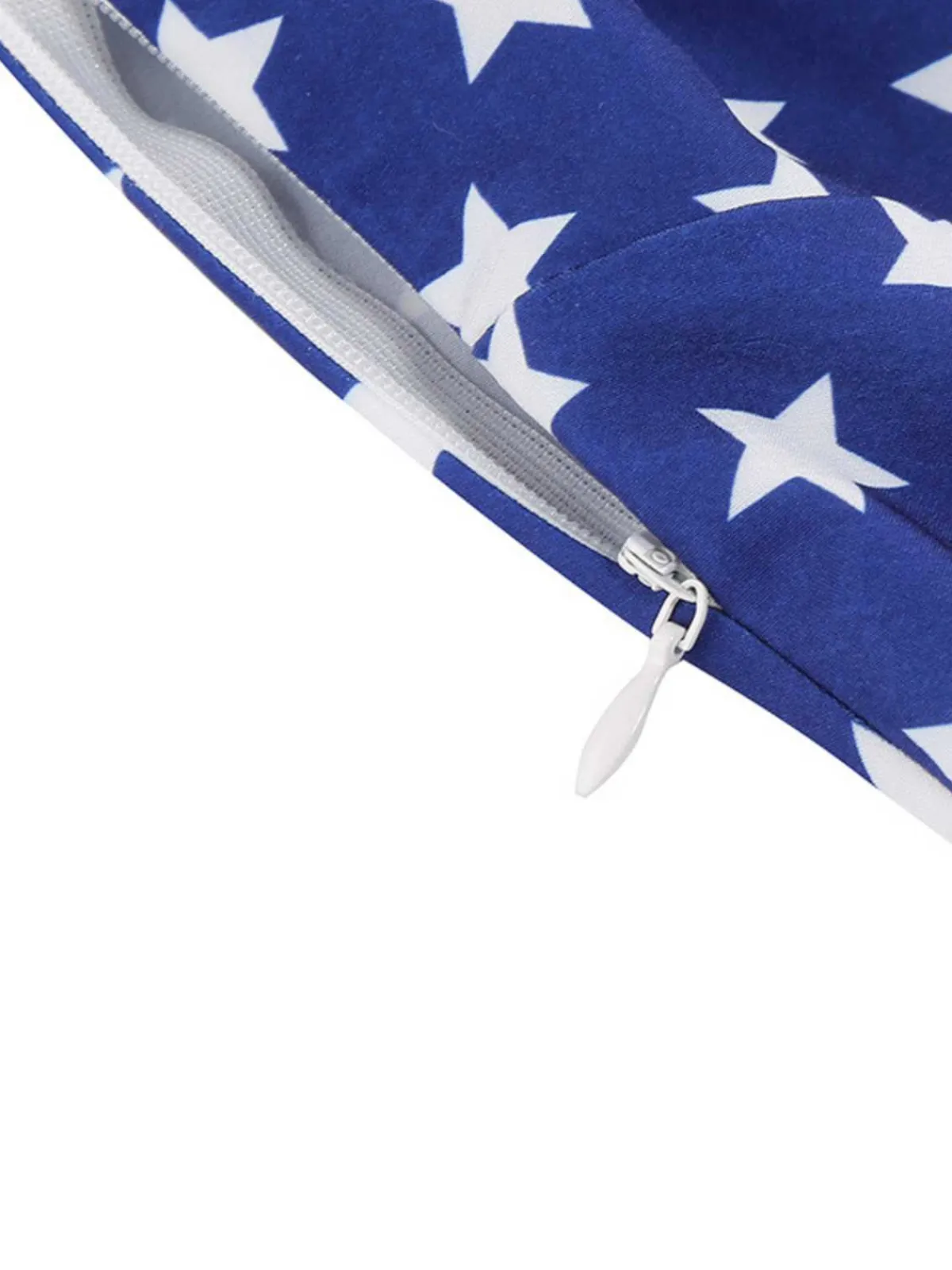 Online Retro Stage 1950s V-Neck Star Stripes Flag Belted Swing Dress