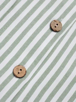Sale Retro Stage 1950s V-Neck Stripes Sleeveless Belted Romper
