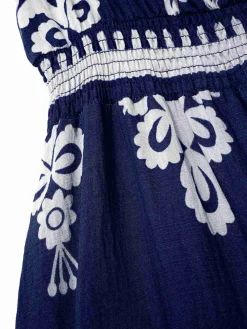 Sale Retro Stage 1970s V-Neck Tribal Pattern Bohemian Dress