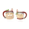 Sale Retro Stage Santa And Mrs. Claus Holiday Mug Christmas Earrings