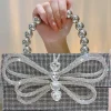Clearance Retro Stage Shiny Bow Rhinestone Party Bag
