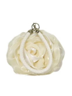 Best Retro Stage Silk 3D Flower Vintage Handbag