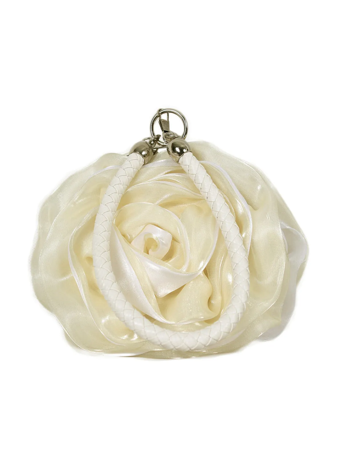 Best Retro Stage Silk 3D Flower Vintage Handbag