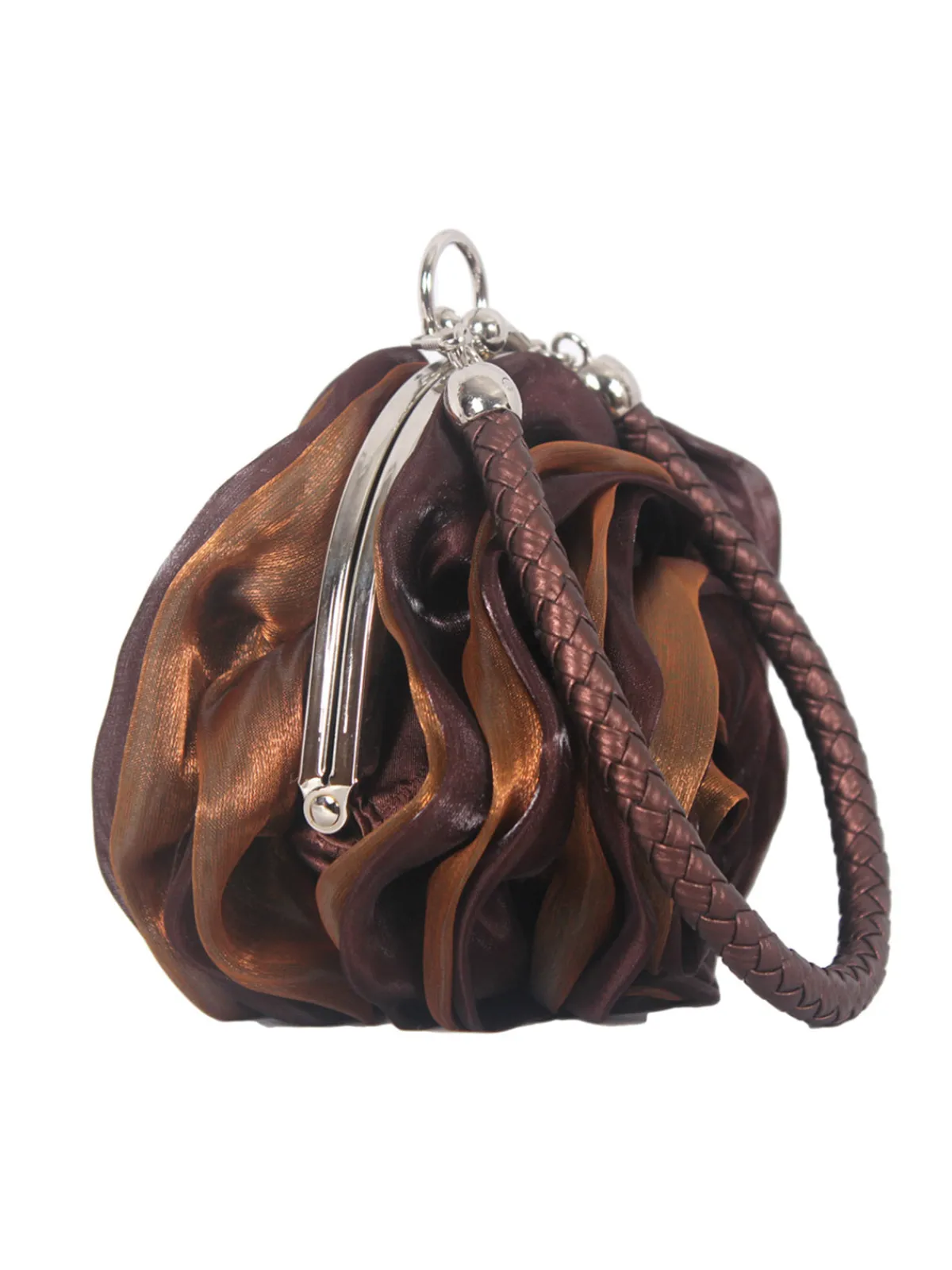 Best Retro Stage Silk 3D Flower Vintage Handbag