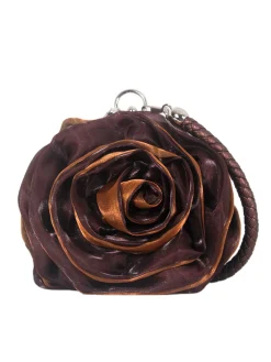 Best Retro Stage Silk 3D Flower Vintage Handbag